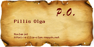 Pillis Olga névjegykártya